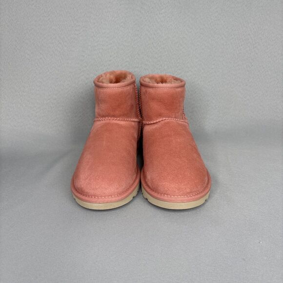 New Womens UGG Australia Boots Sz 8 Classic Mini Pinkish Red (Clay Pot) Booties - Picture 7 of 15